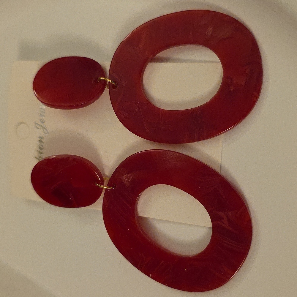 Acrylic Geometric  cut out  Earrings Stud